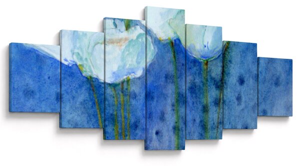 Obraz - Bílé tulipány (210x100 cm)