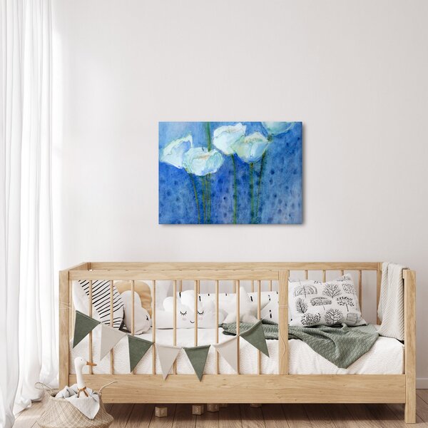 Obraz - Bílé tulipány (70x50 cm)