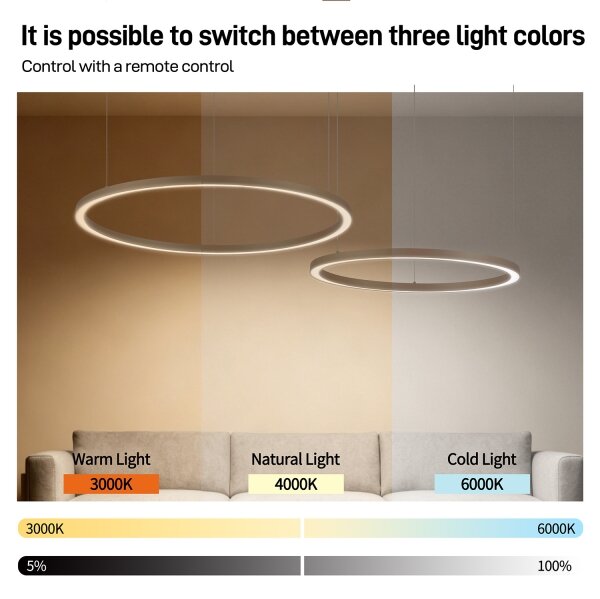 Brilagi - LED Stmívatelný lustr na lanku PORTOFINO LED/98W/230V béžová + DO