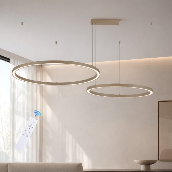 Brilagi - LED Stmívatelný lustr na lanku PORTOFINO LED/98W/230V béžová + DO