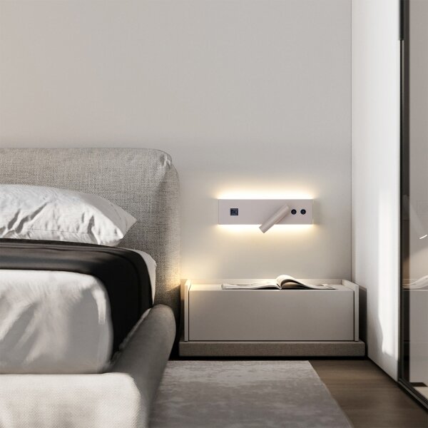 Brilagi-LED Nást. bodové svítidlo s USB portem NOCTIS LED/3W/230V+LED/9W béžová
