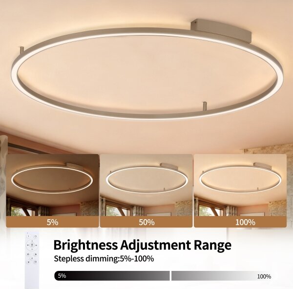 Brilagi - LED Stmívatelné svítidlo PORTOFINO LED/85W/230V pr. 120 cm béžová + DO