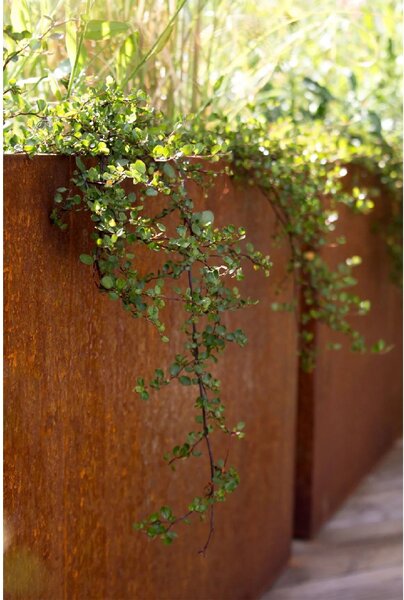 Truhlík MAXI, corten, šířka 100 cm, hnědý