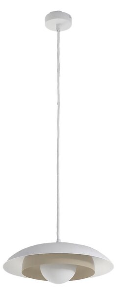 Závěsné svítidlo SKIN 1 – bílé / moka, sklo, 1× G9, šířka 30 cm