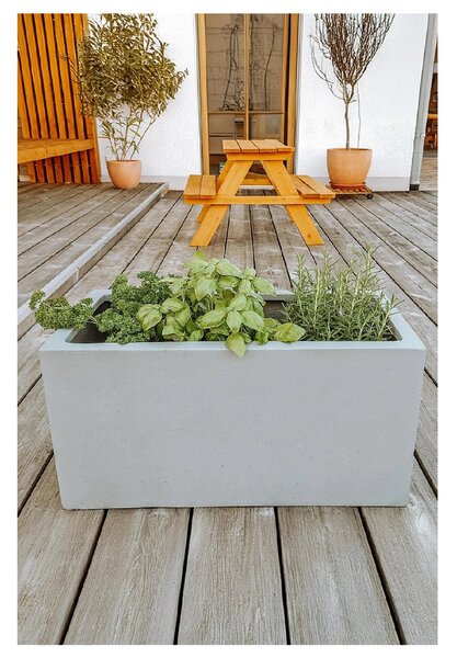 Truhlík MAXI, sklolaminát, šířka 60 cm, beton design