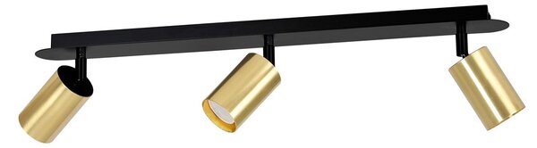 Stropní svítidlo ZEN 3 – černé, 3× GU10, šířka 74 cm