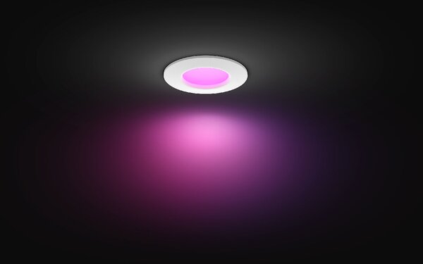 Hue WCA Slim koupelnové zápustné svítidlo LED 8,3W 750lm 2200-6500K RGB 9cm kulaté IP44, bílé
