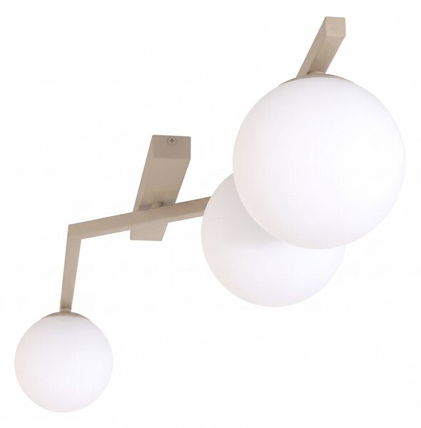 Stropní svítidlo NATON 3 – moka, opálové sklo, 3× E14, šířka 100 cm