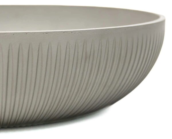 Okrasná miska PLANA, sklolaminát, průměr 34 cm, šedá