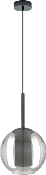 Eglo 97633 - Lustr na lanku TINDARI 1xE27/60W/230V kouřová černá
