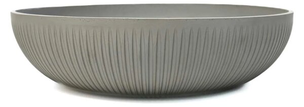 Okrasná miska PLANA, sklolaminát, průměr 34 cm, šedá
