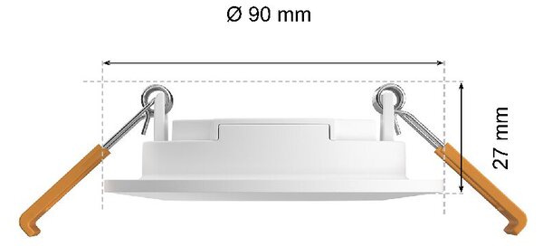 Hue WCA Slim zápustné svítidlo 3x LED 8,3W 750lm 2200-6500K RGB CRI80 9cm kulaté IP44, bílé