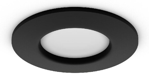 Hue WCA Slim koupelnové zápustné svítidlo LED 8,3W 790lm 2200-6500K RGB 9cm kulaté IP44, černé