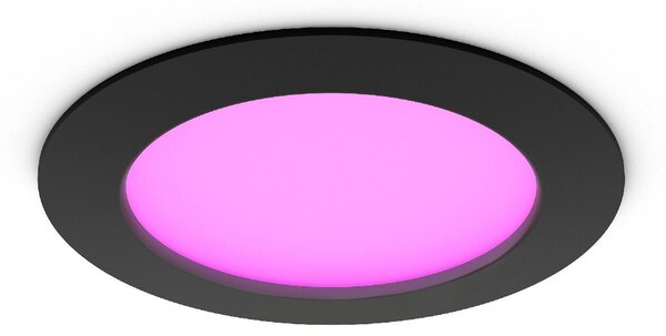 Hue WCA Slim L zápustné svítidlo LED 12W 930lm 2200-6500K RGB CRI80 17cm kulaté IP44, černé