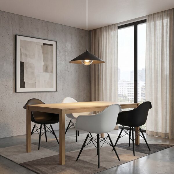 Závěsné svítidlo MONO 1M – černé, grafitové sklo, 1× E14, šířka 40 cm