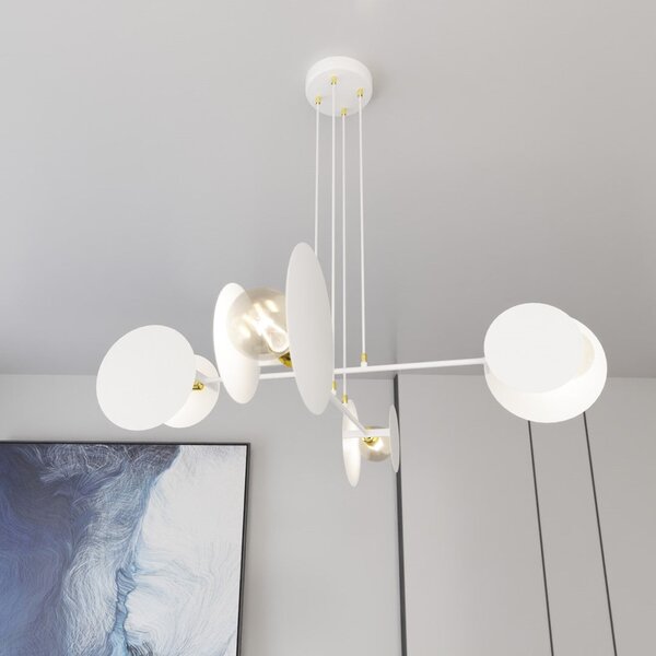 Závěsné svítidlo IDEA 4 – bílé, 4× E27, šířka 96 cm