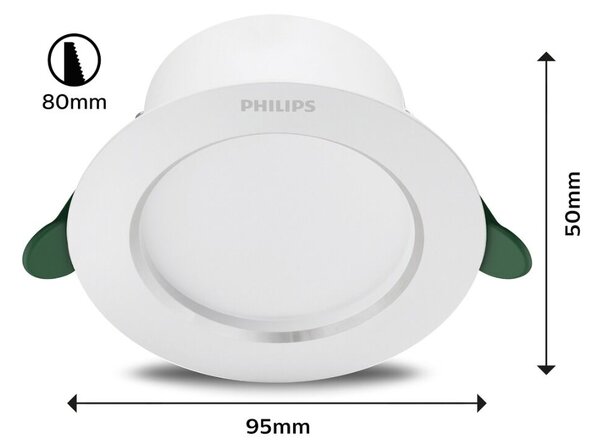 DIAMOND Cut Ultra Efficient podhledové LED svítidlo 2W 310lm 3000K 9cm kulaté IP20, bílé