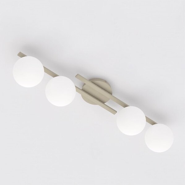 Stropní svítidlo KAIRO 4 – moka, opálové sklo, 4× E14, šířka 87 cm
