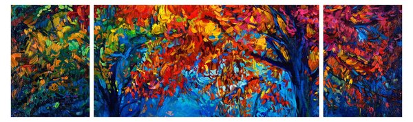 Obraz malby přírody (170x50 cm)