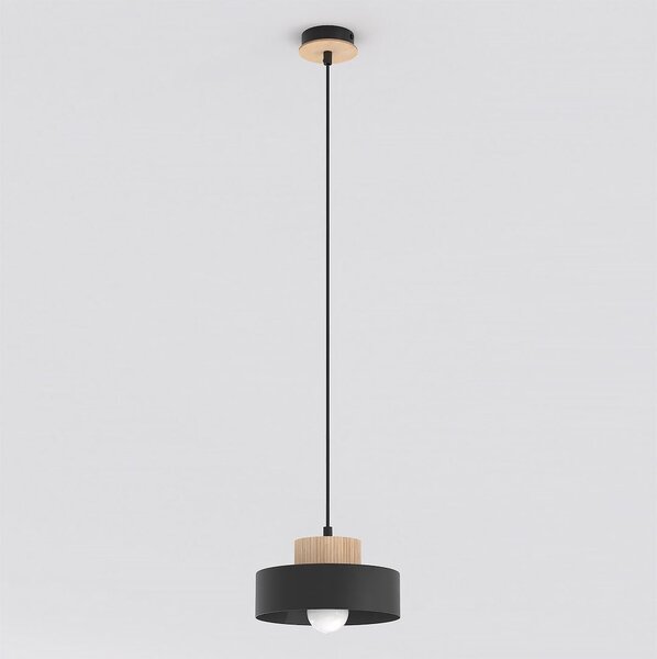 Závěsné svítidlo KIVI 1S – černé, 1× E27, šířka 20 cm