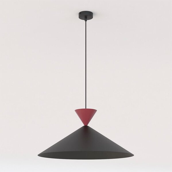 Závěsné svítidlo RALF 1L – černé / vínové, 1× GX53, šířka 50 cm