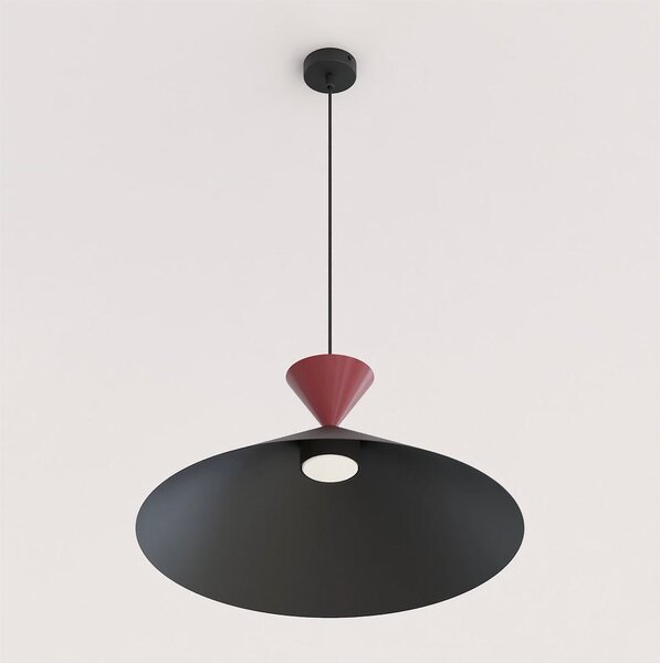 Závěsné svítidlo RALF 1L – černé / vínové, 1× GX53, šířka 50 cm