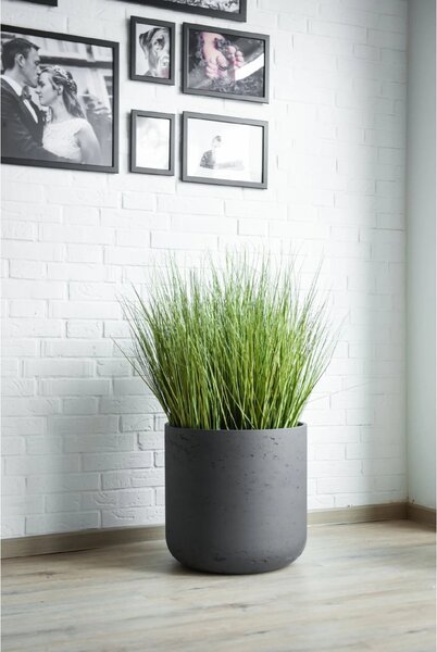 Květináč CHICO, sklolaminát, výška 42 cm, antracit