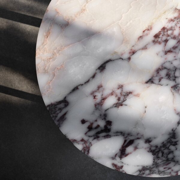 NEW WORKS Konferenční stolek Florence Ø90, Black / Black Marble