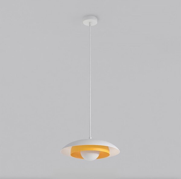 Závěsné svítidlo SKIN 1 – bílé / oranžové, sklo, 1× G9, šířka 30 cm