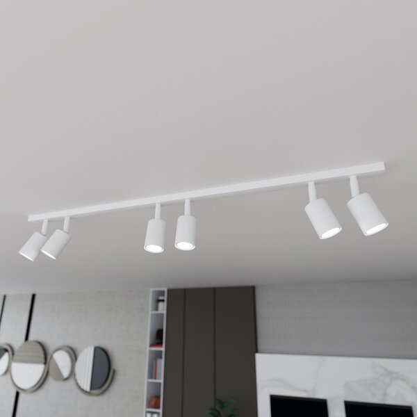 Stropní svítidlo FLASH 6 – bílé, 6× GU10, šířka 116 cm