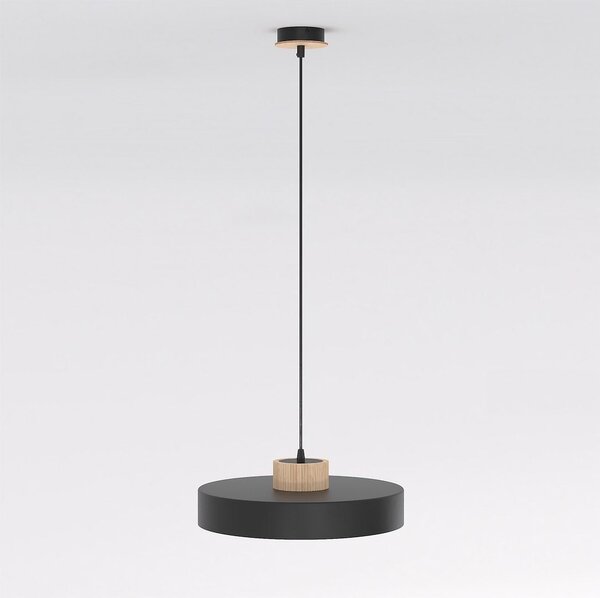 Závěsné svítidlo KIVI 1L – černé, 1× E27, šířka 35 cm
