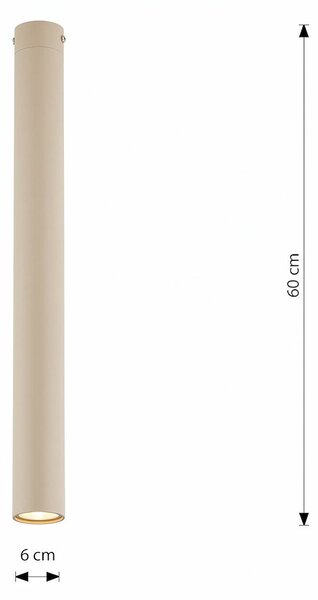 Stropní svítidlo TECNO 1XL – moka, 1× GU10, šířka 67 cm