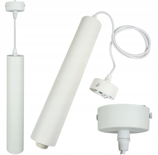 ECOLIGHT GU10 bílá LED trubicová závěsná lampa