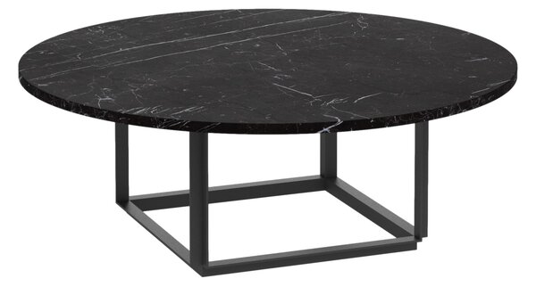 NEW WORKS Konferenční stolek Florence Ø90, Black / Black Marble