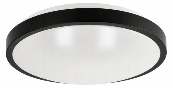 ECOLIGHT Kulatý LED stropní panel - 2xE27 - černý