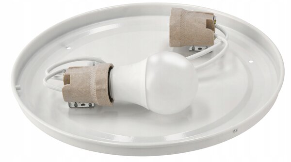 ECOLIGHT Kulatý LED stropní panel - 2xE27 - černý