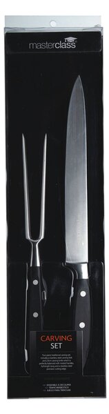 Porcovací sada na maso, nůž a vidlice, MasterClass MCCARVESET2PC