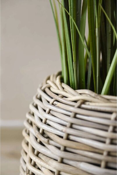 Přírodní koš na rostliny PALLA, ratan, průměr 45 cm, natur