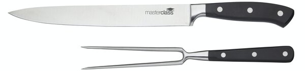 Porcovací sada na maso, nůž a vidlice, MasterClass MCCARVESET2PC