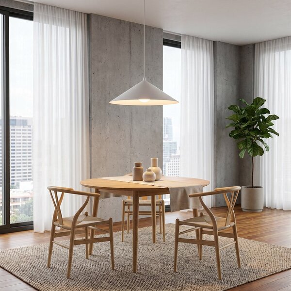Závěsné svítidlo MONO 1L – bílé, opálové sklo, 1× E14, šířka 50 cm