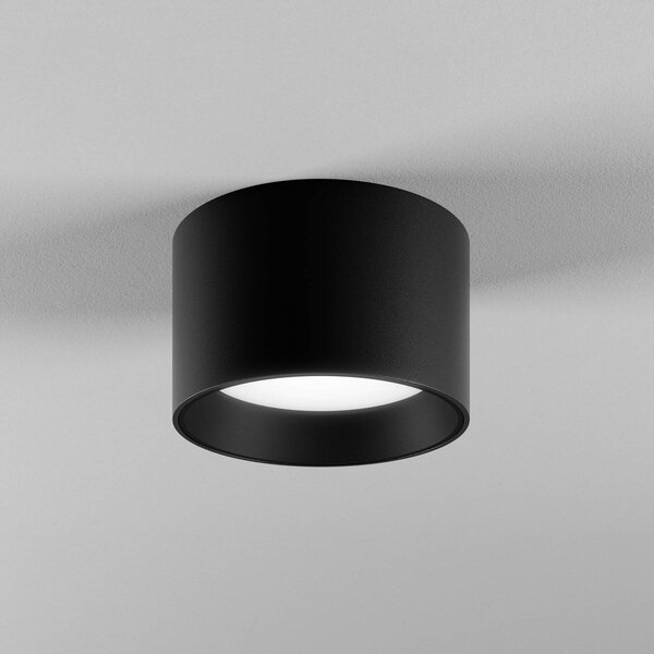 Egger Licht DLS downlight Ringo černá Ø 12,6 cm hliník IP54 3 000 K, stmívatelný, Černá, Koupelna, Hliník, Moderní