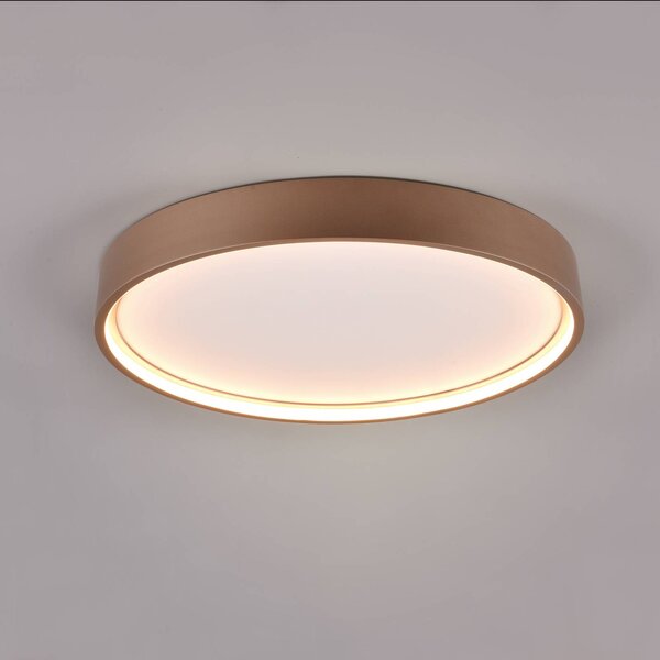 Trio Lighting LED stropní světlo Doha, kávová, Hnědá / rez, Obývací pokoj / jídelna, kov, Nástěnné svítidlo