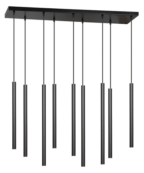 Závěsné svítidlo SELTER 9 – černé, 9× G9, šířka 92 cm