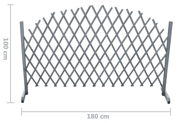 Vrbový trelážový plot masivní jedle 1,8 x 1 m šedý 310036