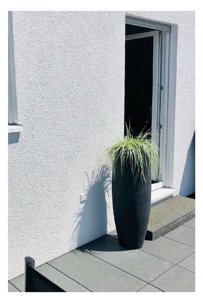 Květináč MAGNUM, sklolaminát, výška 100 cm, antracit