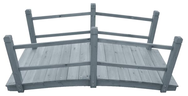 Zahradní můstek šedý 140 x 60 x 56 cm masivní jedle 310040