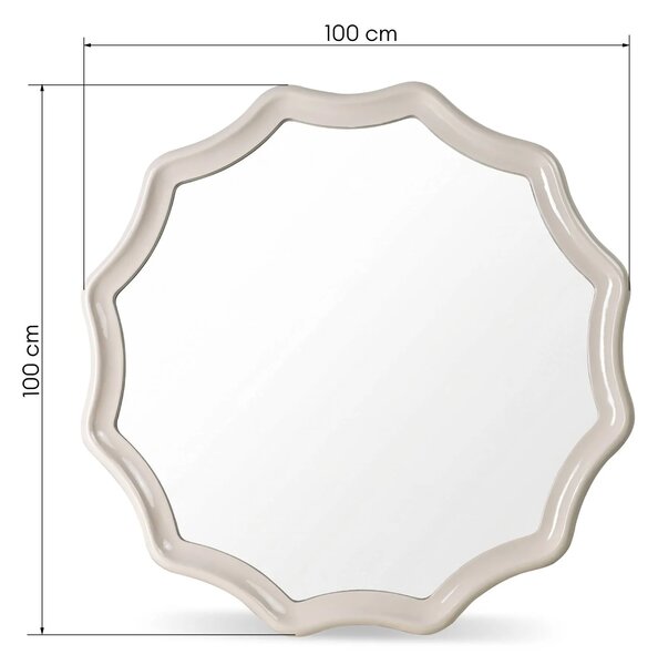 Hector Nástěnné zrcadlo Luppo 100 cm světle béžové