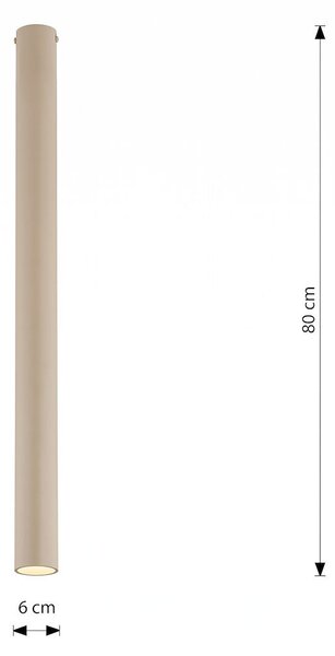 Stropní svítidlo TECNO 1XXL – moka, 1× GU10, šířka 86 cm