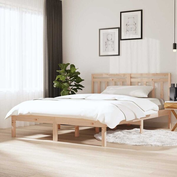 Rám postele 150 x 200 cm King Size masivní dřevo 3100594
