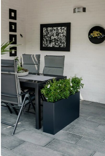 Květináč ELEMENTO SLIM, sklolaminát, šířka 90 cm, antracit